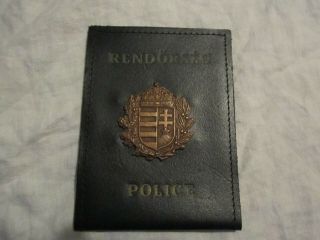 Hungarian Secret Police Badge And Credential Case