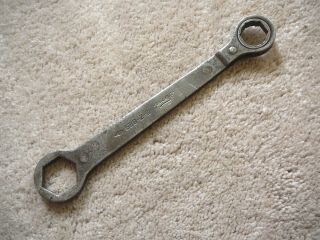 FORD MOTEL T - ANTIQUE STEEL DOUBLE ENDED BAND WRENCH 5 - Z - 829 DEALER TOOL - VG 2