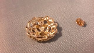 Order Of The Amaranth Goldtone Jeweled Vintage ORA Signed Earrings 2