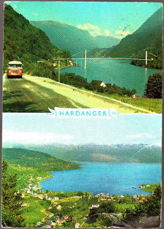Vintage Postcard Norway,  Fyksesund Bridge