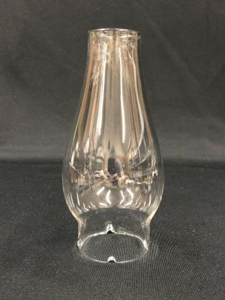 Unusual C.  1880 - 1900’s Acme Clear Lead Glass No.  1 Size Chimney For Oil Lamp Nr Ex