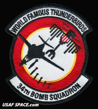 Usaf 34th Bomb Squadron - B - 1 Lancer - Ellsworth Afb,  Sd - Vel Patch