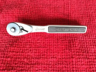 Rare Vtg Stainless Steel 3/8” Drive Craftsman Socket Ratchet Wrench 43762