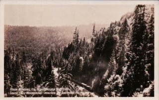 Rppc Southern Pacific Through Santa Cruz Mountains Vintage Train Postcard