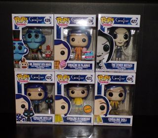Funko Pop Coraline Set W/chase Plus Con Exclusive Other Mother Bobinsky
