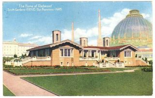 Home Of Redwood Postcard,  1915,  Panama - Pacific Expo.  San Francisco [pc125a