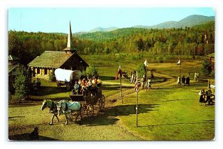 Vintage Postcard Frontier Town Route 9 Schroon Lake York Adirondacks H2