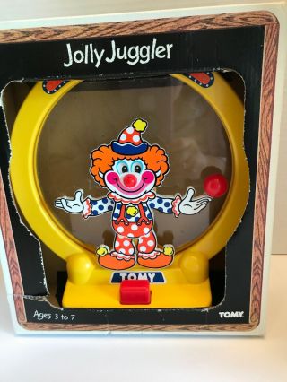 Vtg Jolly Juggler By Tomy.  With Moving Eyes.  In Orginal Box.  1988.  Clown.