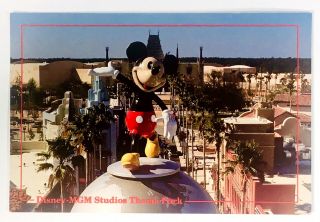 Disney Mgm Studios Crossroads Of The World Postcard Mickey Mouse On Globe