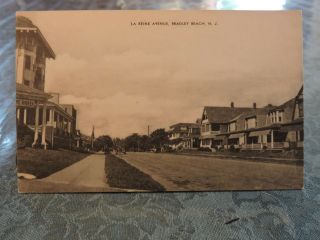 Rare 1940s La Reine Avenue Bradley Beach Jersey Shore Monmouth Nj Post Card