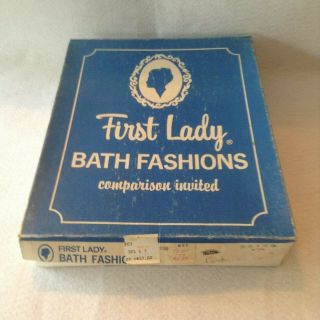 First Lady Bath Fashions Vintage Shower Curtain,
