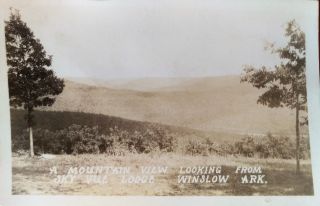Mountain View From Sky Vue Lodge,  Winslow,  Ark.  Real Photo Arkansas Postcard