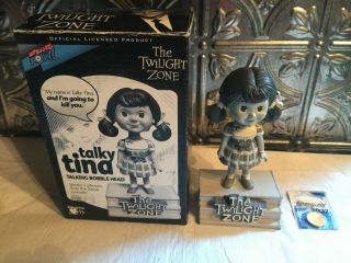 Rare Bif Bang Pow 2009 The Twilight Zone Talky Talking Tina Doll Bobble Head 6 "