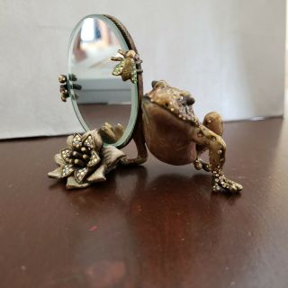 JAY STRONGWATER FROG MIRROR SWAROVSKY CRYSTALS 2