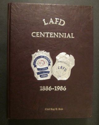 Four (4) LOS ANGELES FIRE DEPARTMENT L.  A.  F.  D.  BOOKS from Chief Rey Rojo ' s Estate 2