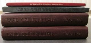Four (4) LOS ANGELES FIRE DEPARTMENT L.  A.  F.  D.  BOOKS from Chief Rey Rojo ' s Estate 7
