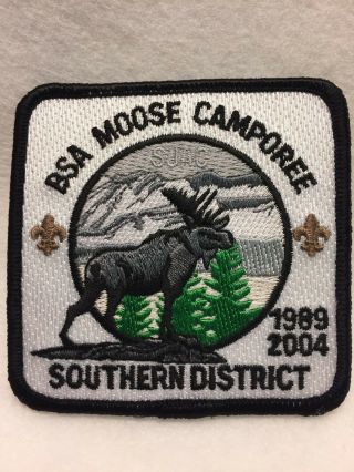 (nct) Boy Scouts - Bsa Moose Camporee - Southern District 1989 - 2004 Patch
