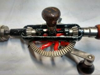 Vintage MILLERS FALLS No.  2 - A Eggbeater Style Hand Crank Drill - USA 9 bits 5