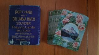 1909 Portland Columbia River Souvenir Scenic Playing Cards