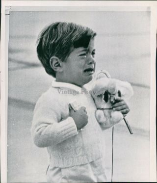 1963 John F Kennedy Jr Son President Daddy Gone Boy Child Andrews Base Photo 8x8