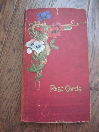 Victorian Post Card Album With Over 100 Vintage Postcards,  Undivided Back Rppc 