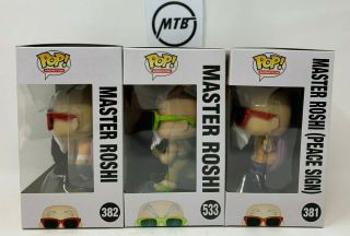 FUNKO POP DRAGON BALL Z MASTER ROSHI PEACE SIGN MAX POWER FYE EXCLUSIVE 4