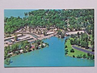 Spend - A - Day Marina,  Indian Lake Ohio Russells Point Chrome Postcard 5097