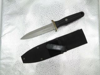 Boker Applegate - Fairbairn Fixed Knife 6 " 440c Steel Blade Black Delrin Handle