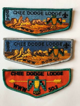 Chee Dodge Lodge 503 F1c S3a S6 Flap Patches Order Of The Arrow Boy Scouts