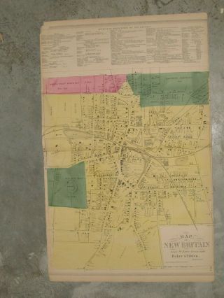 1869 Britain,  Ct.  Map.  Hand Colored & In,  Not A Reprint.