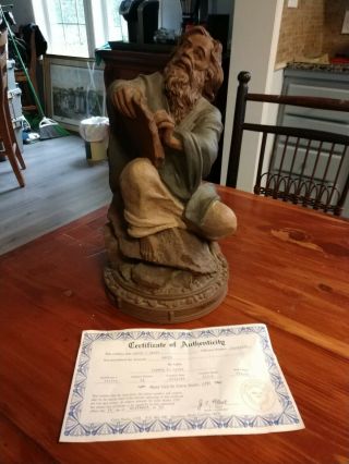 Moses Statue By Thomas Clark Cairn Studios Le 81 1989 (includes Certif