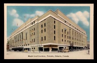 C1940 Maple Leaf Gardens Home Of Toronto Maple Leafs Postcard Nhl Vtg
