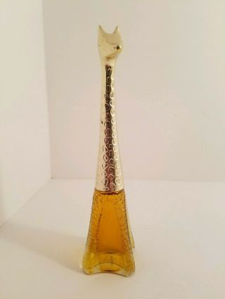 Vintage Avon Graceful Giraffe Perfume Decanter Bottle 1970 ' s Topaze Full 2