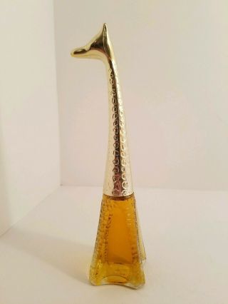 Vintage Avon Graceful Giraffe Perfume Decanter Bottle 1970 ' s Topaze Full 3