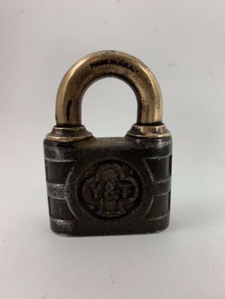 Antique/vintage Yale & Towne Old Brass Lock (no Key)