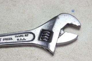 Vintage Crescent Tool 4 - 6 inch double ended adjustable wrench USA 5