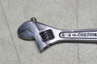 Vintage Crescent Tool 4 - 6 inch double ended adjustable wrench USA 6
