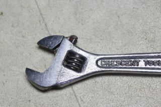 Vintage Crescent Tool 4 - 6 inch double ended adjustable wrench USA 8
