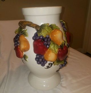 Large Vase Sonoma Villa By Home Interiors Better Homes & Garden Fruit Decor Rare