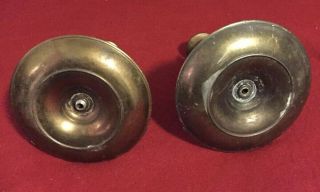 Vintage Brass Finger Loop Candle Holders with Push Up - Patina 4