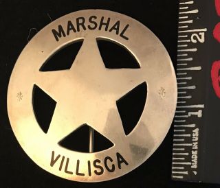 Sterling Silver Villisca Iowa Marshal Circle Star.
