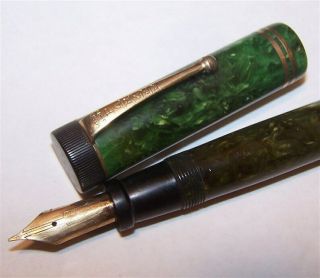 Parker Duofold Green Jade Fountain Pen 1916 Pat