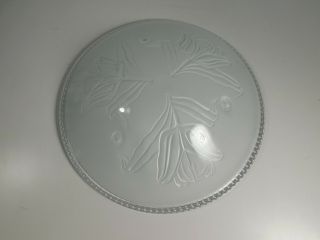 Vintage Art Deco Frosted Glass Ceiling Fixture Shade 3 Hole Flower/tulip