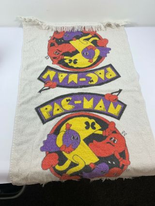 Pac - Man Vtg 80s Beach / Bath Towel Arcade Video Game Nerd Hipster Pool C2