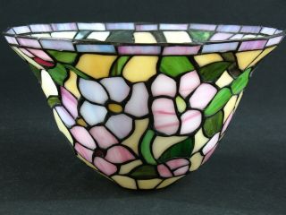 Tiffany Style Stained Glass Lamp Shade Mission Style Multi Shades Beige Lavender