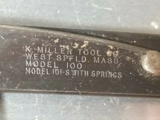 2 K - Miller Tool Co.  Wire Cutter Stripper Plier Model 100 & West SPFLD MASS. , 3