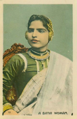 Pc India Indian Hindu ? Batia Woman Social History / Ethnic C1912