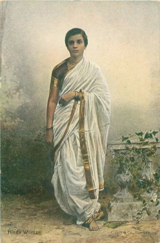 Pc India Indian Hindu Woman Social History / Ethnic C1912