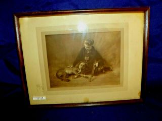 Framed Print Of Photograph Lindemouth Studio Boy With Gun And Dog Camp Dent