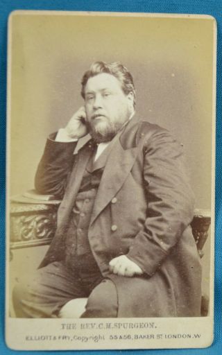 1870s Cdv Photo The Rev.  Charles Haddon Spurgeon Baptist Prince Of Preachers